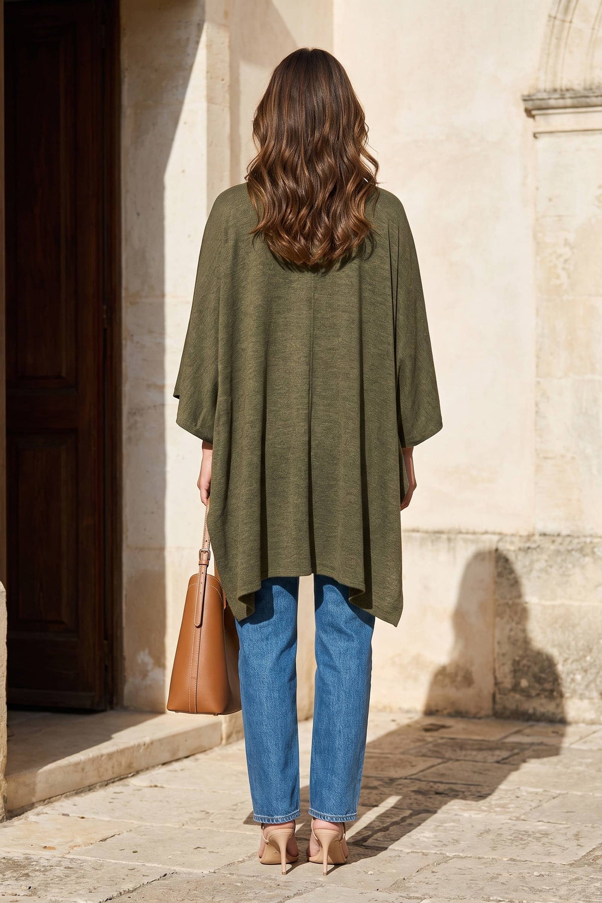 Flowy Draped Poncho Top