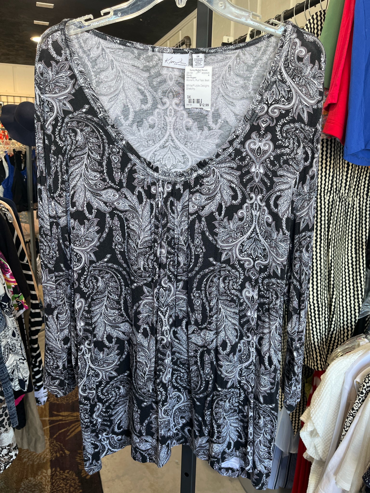 Kim Rogers Plus Tops Size 3X Blouse