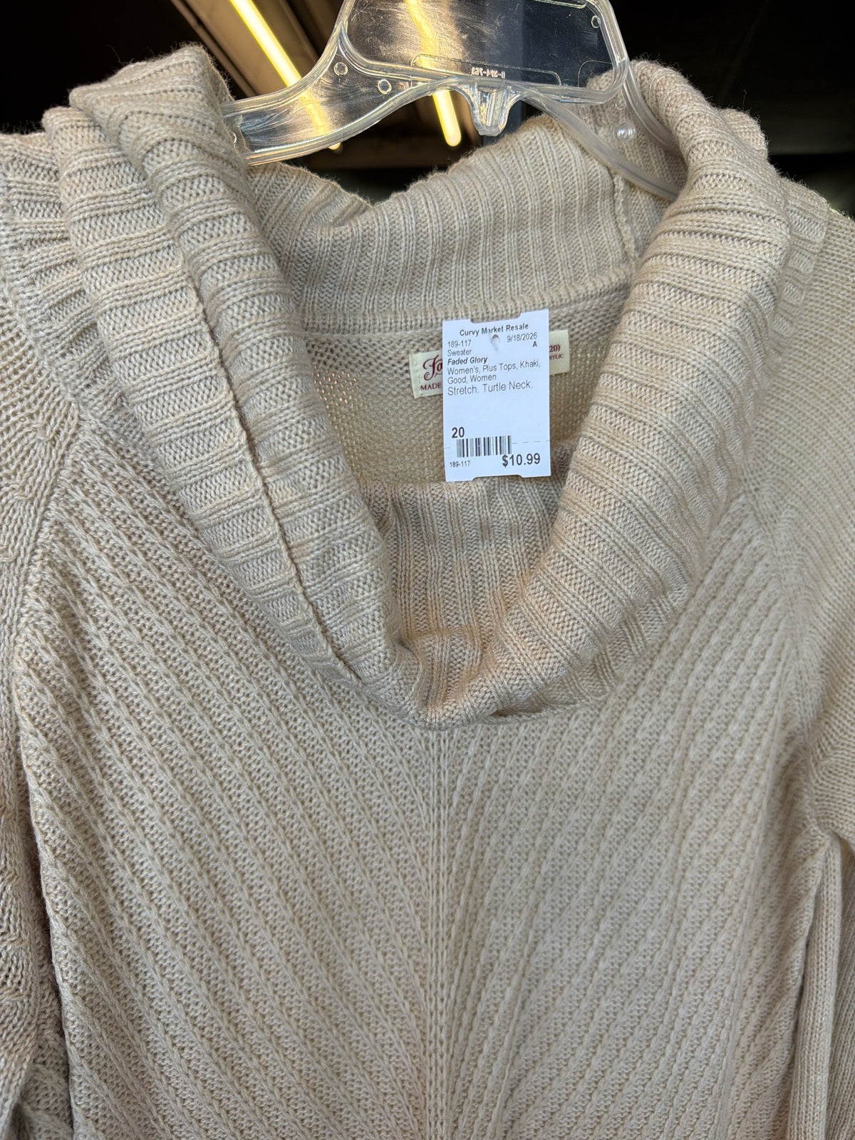 Faded Glory Plus Tops Size 20 Sweater