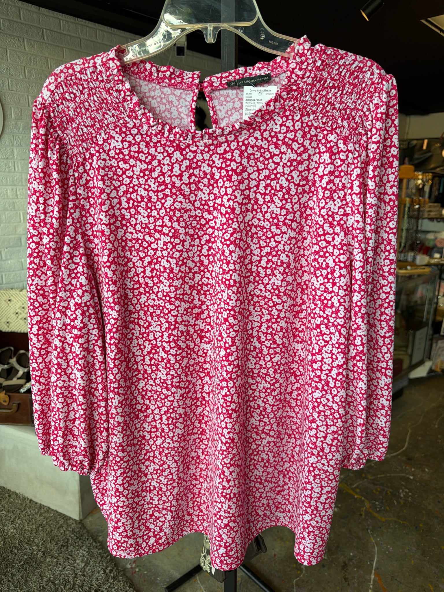 Adrianna Papell Womens Tops Size 2X Blouse