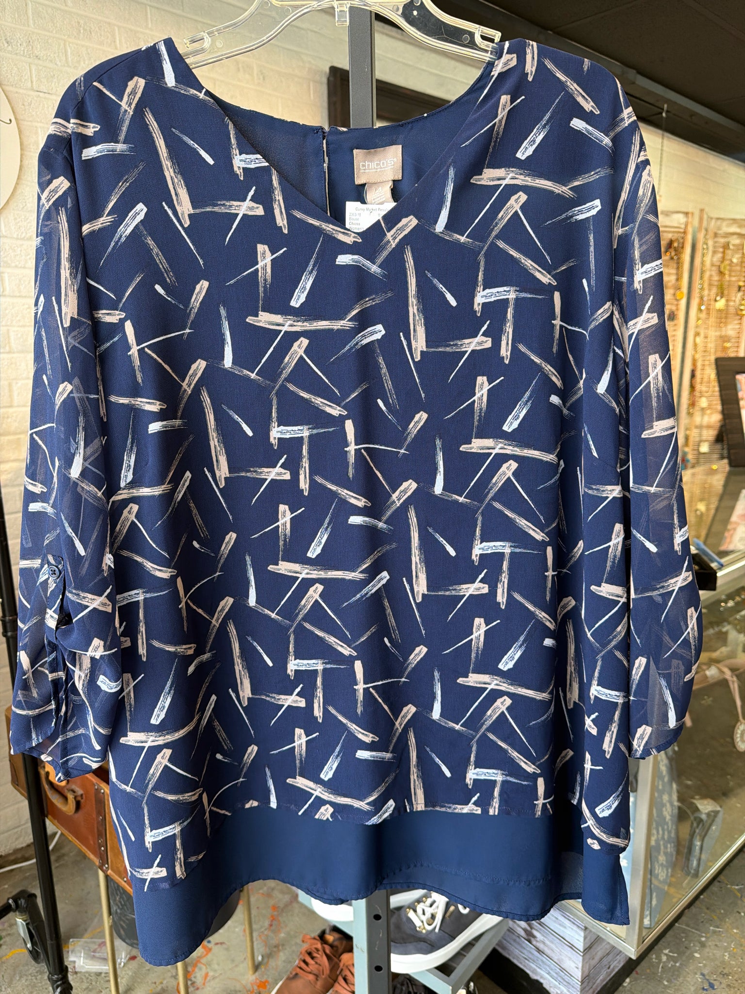 Chicos Womens Tops Size 4 Blouse