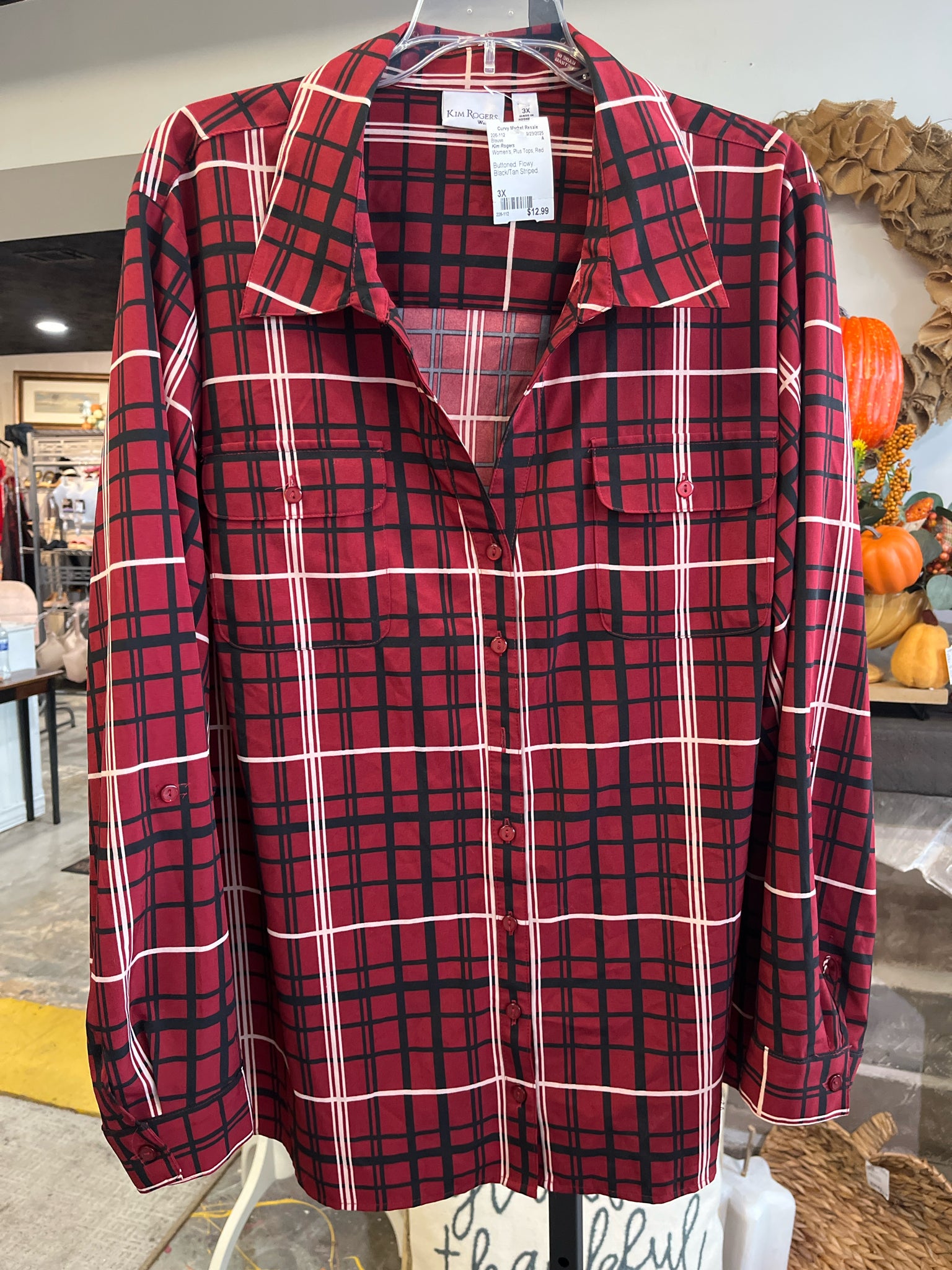 Kim Rogers Plus Tops Size 3X Blouse